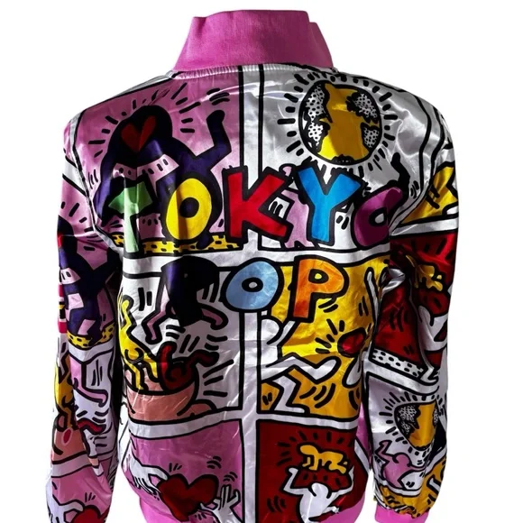 Members Only Vibrant Graphic Bomber Jacket - Picture 6 of 8